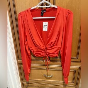 Windsor Scarlet Ruched Blouse